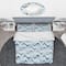 Designart 'Retro dotted blue wave pattern' Vintage Bedding Set - Duvet Cover & Shams